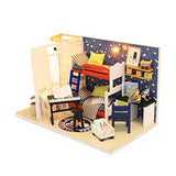Spilay DIY Dollhouse Miniature with Wooden Furniture Kit,Handmade Mini Home Craft Model Plus with LED & Music Box,1:24 Scale Creative Doll House Toys for Teens Adult Gift (Future Space)