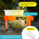Electric Pottery Wheel Machine 25CM Pottery Throwing Ceramic Machine LCD Touch Ceramic DIY Clay Tool for Ceramic Work Art Clay with 12 Pcs Clay Sculpting Tools+1 pcs Clay Cutter, Foot Pedal