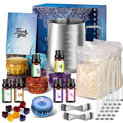 Candle Making Kit, Candle Making kit for Adults, DIY Scented Candle Making Kits, Including Soy Wax, Metal Candle Jars, Instructions and More, Perfect for Home Decor, Festival Gifts for Women