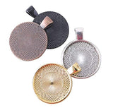 24PCS 25mm/1" Round Bezel Pendant Trays Blanks Trays Pendant for DIY Crafting Photo Jewelry Making,