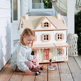 Tender Leaf Toys - Humming Bird House - Beautiful Large Wooden Colonial Style Doll House - Encourages Role-Play and Story Invention in Boys and Girls - Age 3+