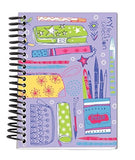 Spiral Bound Thick Notebook Set (4 Notepads Total) 5.5" x 4" - 160 Lined Pages Per Book - Stationery 4 Awesome Designs Featuring Frosted Covers