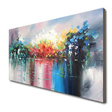 Abstract Landscape Canvas Wall Art Handmade Modern Oil Paintings Lake Scenery Picture