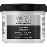 Winsor & Newton Professional Acrylic Medium White Gesso, 450ml