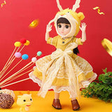 LoveinDIY 14.2 Inch BJD American Doll with Cloth Dress Up Girl Figure for DIY Customizing - Dragon