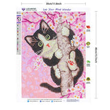 Fancy Fang DIY 5D Cat Diamond Painting Kit Number Cats Digital Crystal Rhinestone Embroidery Picture Cross Stitch Home Christmas Wall Decoration Gift 11.8×15.7In