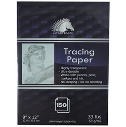 Tracing Paper - 150 Sheets - 33lb - 9" x 12" - MyArtscape