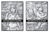Kawaii Horror Grayscale: An Adult Coloring Book with Adorable Girls, Spooky Scenes, Mysterious Places, Scary Adventures, and More!