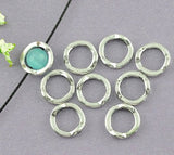YC 50 Silver Tone Circle Bead Frames 13mm Findings Loose Metal Beads Craft DIY Jewelry Making