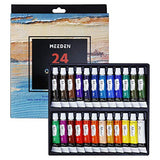 MEEDEN Oil Paint Set of 24 Tubes x 12 ml, Rich Pigments, Vibrant, Non-Toxic Paints for Kids, Students, Beginners, Hobby Painters and More