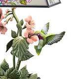 Bradford Exchange Garden of Light Louis Comfort Tiffany-Style Stained Glass Hummingbird Lamp