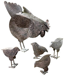 VERDUGO GIFT 31170 Mother Hen & Chicks Country Garden Sculpture Set