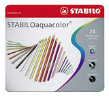 Stabilo Aquacolor Metal Box of 24 Assorted Colours