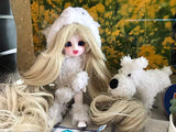 1/8 BJD Doll YOSD Girl Boby 16cm Resin Ball Jointed Doll + Eyes + Face Make up