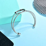 Stainless Steel Color(Rhodium Plated) Bezel Blank Bracelet For Men and Women Pack of 5 Fit 1 Inch