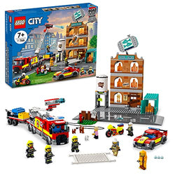 LEGO City Fire Brigade 60321 Building Kit; Multi-Model Playset with 2 City TV Characters, for Ages 7+ (766 Pieces)