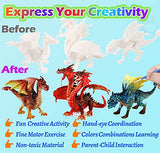 Paint Your Own Dragons Painting Kit, Dragon Toys Arts and Crafts for Kids Age 4 5 6 7 8 9 Years Old, Dragon Party Favor Art Supplies DIY Activities Kit for Kids Birthday Gift