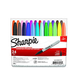 Sharpie Permanent Markers, Fine Point, Assorted Colors, 24-Count
