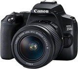 Canon EOS 250D (Rebel SL3) DSLR Camera with 18-55mm f/3.5-5.6 Zoom Lens + 32GB Card, Tripod, Case, and More (18pc Bundle) DSLR