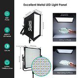 LED Video Light Panel Lighting Kit, Dimmable Bi-Color Photography Lights with Softbox, LED Light Kit for Video Making, Portrait Shooting|45W/600pcs LEDs/3000K-8000K/CRI96+