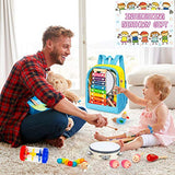 TAIMASI Kids Musical Instruments, 33Pcs 18 Types Wooden Percussion Instruments Tambourine Xylophone Toys for Kids Children, Preschool Education Early Learning Musical Toy for Boys and Girls