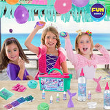 Mermaid Slime Kit for Girls, FunKidz Shimmer Slime Making Kit for Kids Ages 8-10 10-12 DIY Fluffy Glitter Slime Mermaid Gifts