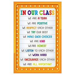 FaCraft Classroom Rules Poster,12" x 18" Motivational Poster Classroom Decorations,Classroom Inspirational Posters for High School Middle School Elementary Teacher Classroom Supplies