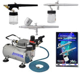 Master Airbrush 3 Airbrush Professional Multi-Purpose Airbrushing System Kit - G22, S68, E91