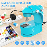 KPCB Sewing Machine Set with 42PCS Sewing Kit Mini Electric Sewing Machine (Blue)