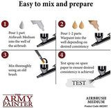 The Army Painter - Warpaints Airbrush Mega Paint Set & Airbrush Paint Thinner Bundle - Non-Toxic Water Based Acrylic Airbrush Paint Set, Flow Improver and Airbrush Medium for Miniature Wargaming