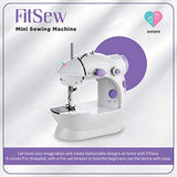 Juvenics Mini Sewing Machine- Small and Travel Friendly Sewing Machine - Foot Pedal- Portable for Small Projects and Quick Repairs