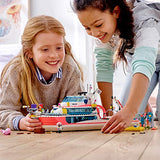 LEGO Friends Rescue Mission Boat 41381 Toy Boat Building Kit with Mini Dolls and Toy Sea Creatures, Rescue Playset Includes Narwhal Figure, Treasure Box and More for Creative Play (908 Pieces)