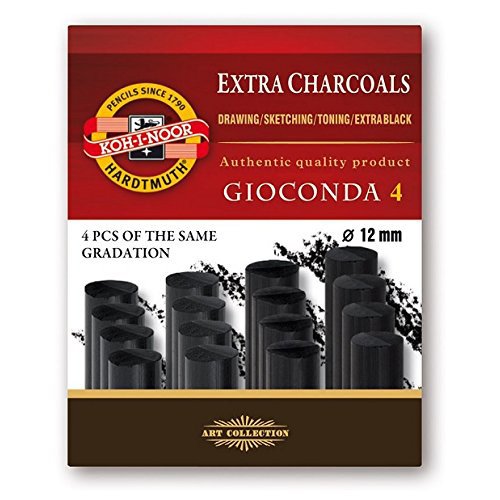 Koh-I-Noor Gioconda 8694 Artificial Extra Charcoals Pack of 4 Hard