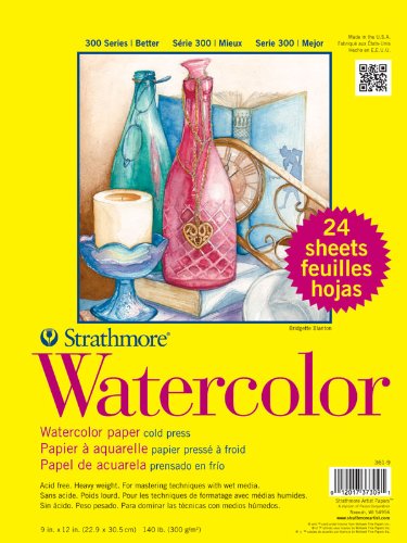 Strathmore 361-9 300 Series Watercolor, 9"x12", Cold Press, 24 Sheets per Class Pack