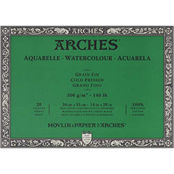 Arches Watercolor Paper Block - Cold Press 140lb - 12x12 - with 4-Pack Upsyde Angle Lifts