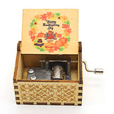 YUYIKES Wood Music Box, Tiny Cute Music Boxes - You are My Sunshine Melody Hand Crank Musical Box Thanksgiving Gift for Kids (MusicBox - Thanksgiving)