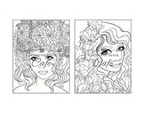 Floral Beauties Coloring Book: An Adult Coloring Book Featuring A Collection of Beautiful Women from Around the World with Gorgeous Floral Designs for Stress Relief and Relaxation