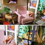Rolife DIY Miniature Dollhouse Kit,Fancy Balcony with Furniture,Wooden Dollhouse Kit for Kids,Toy Playset Gift for Teens,Best Birthday/Christmas for Women and Girls