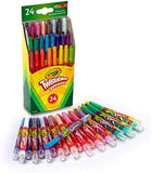 Mini Twistables Crayons, 24 Classic Colors Non-Toxic Art Tools for Kids & Toddlers 3 & Up, Great for Kids Classrooms Or Preschools, Self-Sharpening No-Mess Twist-Up Crayons (2 Pack)