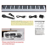 Hricane 61 Key Piano Keyboard for Beginners with Lighted Keys, Full-Size Keys Electronic Keyboard Piano for Adults Music Keyboard Piano Power by USB or Battery with Microphone and Key Note