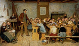 kunst für alle Canvas Print: Albert Anker The Village School Fine Art Print, Canvas on Stretcher, Ready to Hang Wall Picture, 25.6x15.7 inch / 65x40 cm