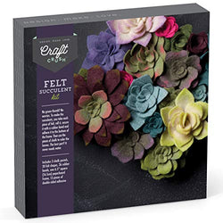 Craft Crush – DIY Felt Succulents Kit – Craft Kit Makes One Garden-Like Décor Piece – Creative Arts & Crafts Gift for Kids, Teens & Adults