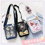 Ita Bag Small Clear Crossbody Bag Mini DIY Transparent Shoulder Messenger Bag Purse Grils Anime Satchels For Lolita Comic Cosplay Itabags For Women, Dark Blue