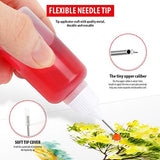 Bestsupplier 12 Pcs 30ml / 1 Ounce Empty Needle Tip Glue Bottle Applicator DIY Quilling Tool Precision Bottle (Random Color)
