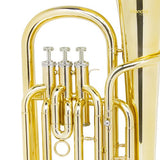 Mendini MBR-20 Lacquer Brass B Flat Baritone with Stainless Steel Pistons