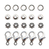 TOAOB Silver Jewelery Making Starter Kits findings Lobster Clasp Jump Rings Earring Hook Spacer