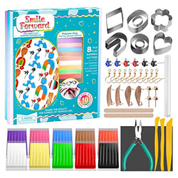 Clay Earring Making Kit with Clay Cutters, Earring Hooks, Jump Rings, Clay Sculpting Tools Jewelry Making Supplies for Polymer Clay Jewelry Kit, Gift for Teens and Girls, Arts and Crafts for Adults