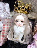 Clicked BJD Doll Centre Parting Long Straight Wig for 1/3 1/4 1/6 Dolls DIY Supplies Doll Making DIY Accessory,D,1/3