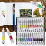 FUNHUA Watercolor Paint Artist Set - 24 Tube Art Kit Includes Colorful Water Color Paints (24 Colors)