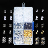 Bullet Earring Backs Kit Earring Backs Kit Clear Earring Back Rubber Safety Back by Outee, 1040 Pcs